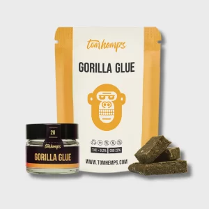 TOM HEMP'S CBD HASH 22% GORILLA GLUE