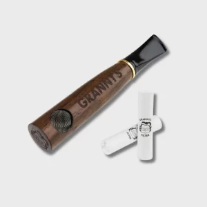 Granny's Weed Premium Holzpfeife mit 9mm Aktivkohlefilter