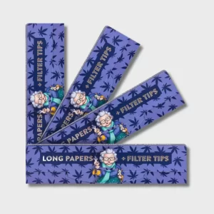 Granny's Long Papers mit Filtertips – 108x45 mm, King Size, Ungebleicht
