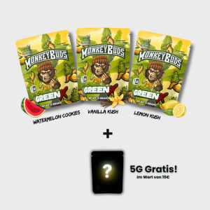 MonkeyBuds GreenX CBD Blüten Probierpaket