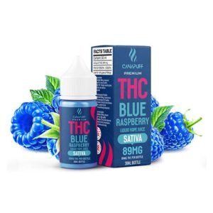 THC Liquid 89mg - Blue Raspberry - 30ml  Canapuff