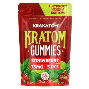 Canapuff - 7 - Hydroxy Kratom Gummies - Strawberry 5 Stück