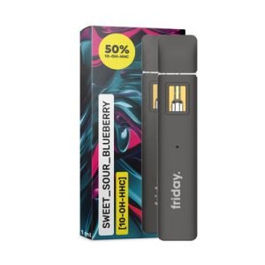 10-OH-HHC Einweg Vape Sweet & Sour Blueberry 50 %  Friday 1ml