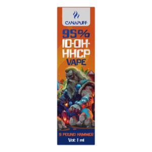 Premium Vape 9 Pound Hammer. 10-OH-HHCP 95 %. 1 ml